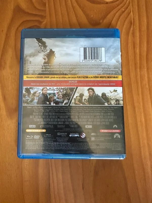 blu-ray world war z met brad pitt – photo 4